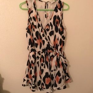 Cheetah print romper
